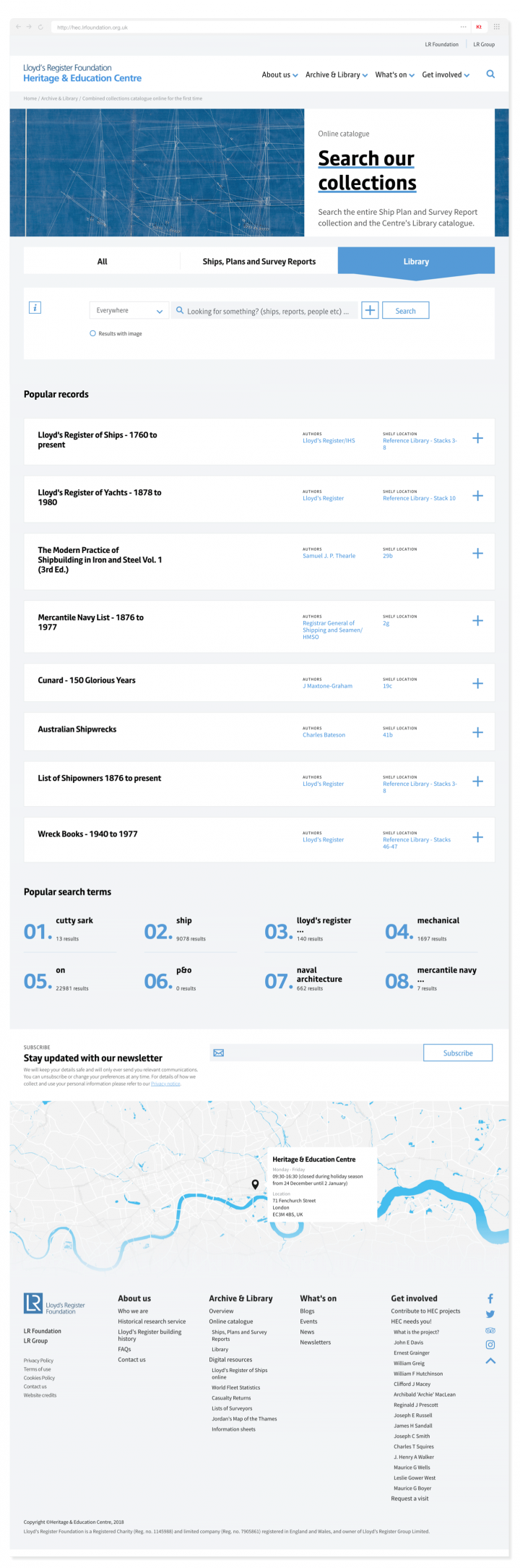 Lloyd's Register HEC - Library search